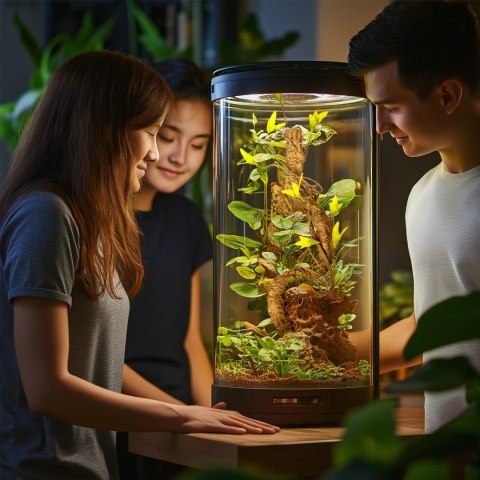 Terrario - Sztuczna Gałąź z Liśćmi do Terrarium - 75 cm