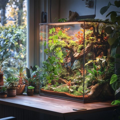 Terrario - Sztuczna Roślina do Terrarium - Bluszcz Zwisający 75 cm