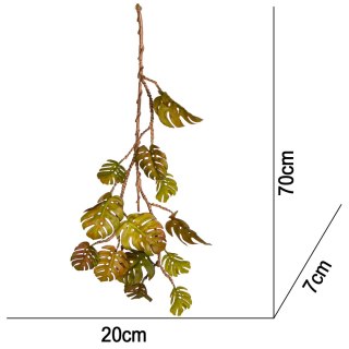 Terrario - Sztuczna Roślina do Terrarium - Wisząca Monstera 70 cm