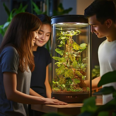 Terrario - Sztuczna Roślina do Terrarium - Wisząca Monstera 70 cm