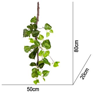 Terrario - Sztuczna Roślina do Terrarium - Wiszący Bluszcz 80 cm