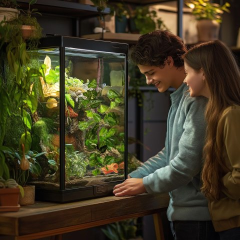 Terrario - Sztuczna Roślina do Terrarium - Wiszący Bluszcz 80 cm