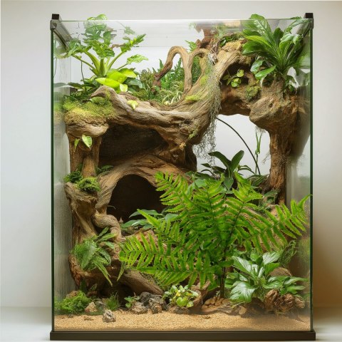Terrario - Sztuczna roślina do terrarium - Paproć 32x15x32 cm