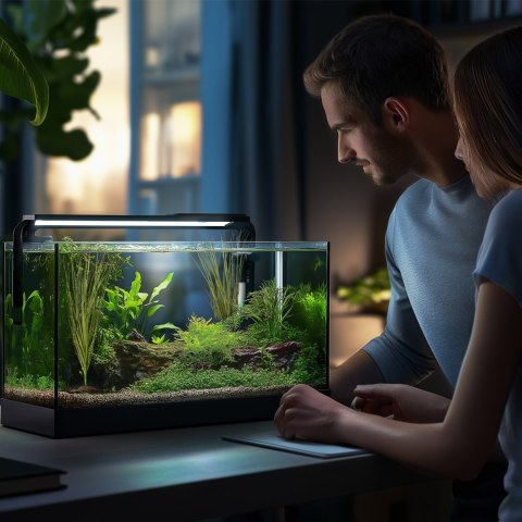 Terrario - Sztuczna roślina do terrarium i akwarium - Wysoka trawa 15x7x41 cm