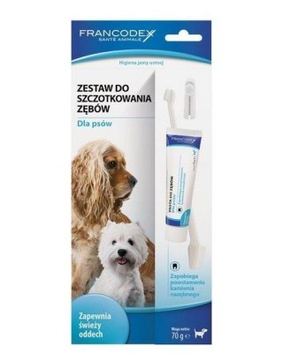 Francodex - zestaw szczoteczka i pasta enzymatyczna do czyszczenia zębów