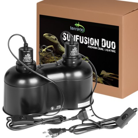 Terrario SunFusion Duo - podwójna oprawka na żarówki grzewcze i UVB