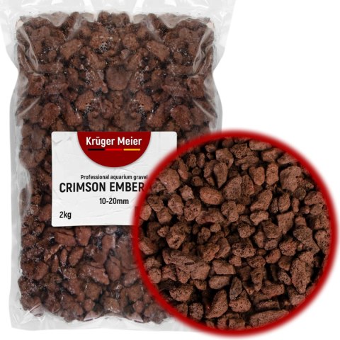 Kruger Meier Crimson Ember Lava 10-20 mm - Lawowe podłoże strukturalne 2 kg Kruger Meier Crimson Ember Lava 10-20 mm - Lawowe podłoże strukturalne 2 kg