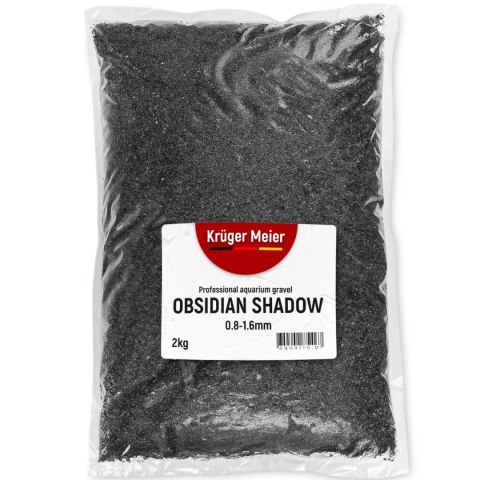 Kruger Meier Obsidian Shadow 0.8-1.6 mm - Piasek akwarystyczny 2 kg Kruger Meier Obsidian Shadow 0.8-1.6 mm - Piasek akwarystyczny 2 kg