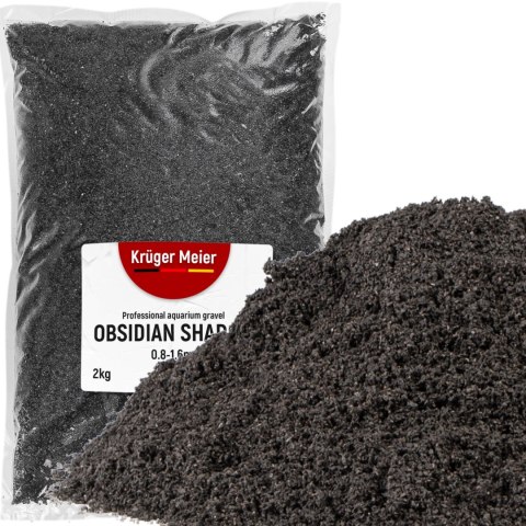 Kruger Meier Obsidian Shadow 0.8-1.6 mm - Piasek akwarystyczny 2 kg Kruger Meier Obsidian Shadow 0.8-1.6 mm - Piasek akwarystyczny 2 kg