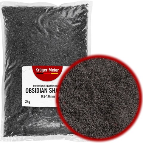 Kruger Meier Obsidian Shadow 0.8-1.6 mm - Piasek akwarystyczny 2 kg Kruger Meier Obsidian Shadow 0.8-1.6 mm - Piasek akwarystyczny 2 kg
