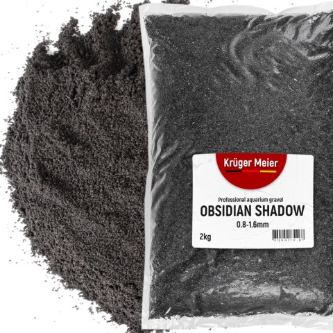 Kruger Meier Obsidian Shadow 0.8-1.6 mm - Piasek akwarystyczny 2 kg Kruger Meier Obsidian Shadow 0.8-1.6 mm - Piasek akwarystyczny 2 kg
