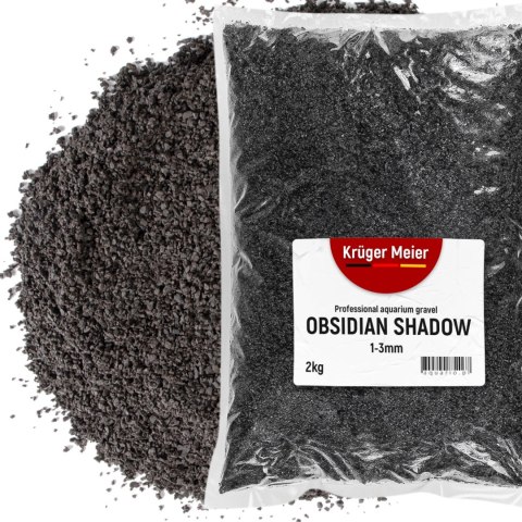 Kruger Meier Obsidian Shadow 1-3 mm - Żwirek akwarystyczny 2 kg Kruger Meier Obsidian Shadow 1-3 mm - Żwirek akwarystyczny 2 kg