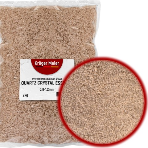 Kruger Meier Quartz Crystal Essence 0,8-1,2 mm - Piasek akwarystyczny 2 kg Kruger Meier Quartz Crystal Essence 0,8-1,2 mm - Piasek akwarystyczny 2 kg
