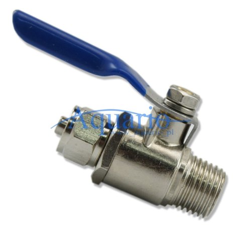 Zawór kulowy 1/4" GZ na wężyk 6mm Zawór kulowy 1/4" GZ na wężyk 6mm