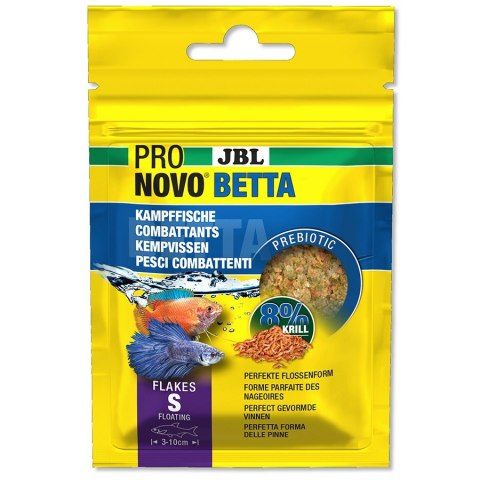 JBL Pronovo Betta Flakes S 20ml - pokarm dla bojowników w płatkach JBL Pronovo Betta Flakes S 20ml - pokarm dla bojowników w płatkach