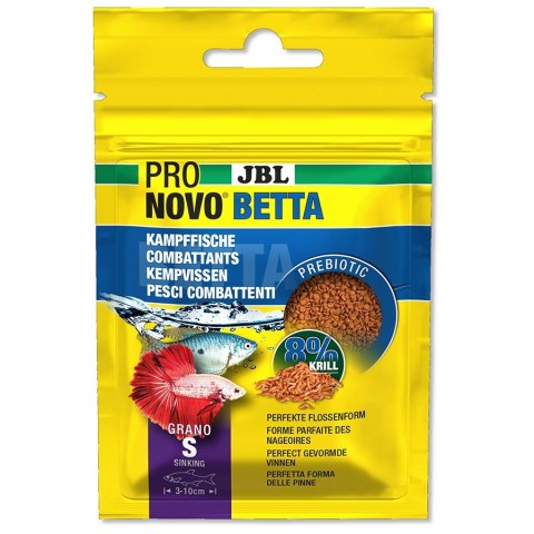 JBL Pronovo Betta Grano S 20ml - pokarm dla bojowników w granulacie JBL Pronovo Betta Grano S 20ml - pokarm dla bojowników w granulacie