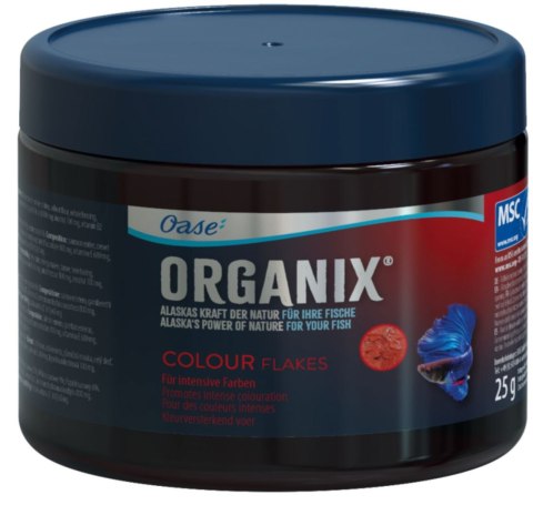 Oase Organix Colour Flakes 150ml - pokarm płatki dla ryb wybarwiający Oase Organix Colour Flakes 150ml - pokarm płatki dla ryb wybarwiający