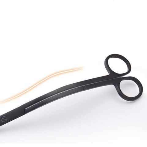 Aquapro - nożyczki fala czarne 25cm Aquapro - nożyczki fala czarne 25cm