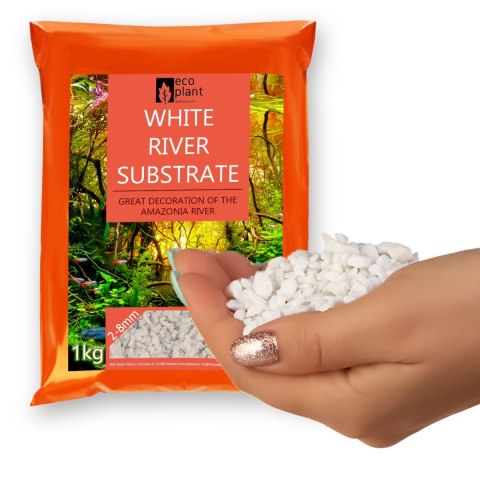 Eco Plant White River 1kg - żwirek biały naturalny 2-8mm Eco Plant White River 1kg - żwirek biały naturalny 2-8mm